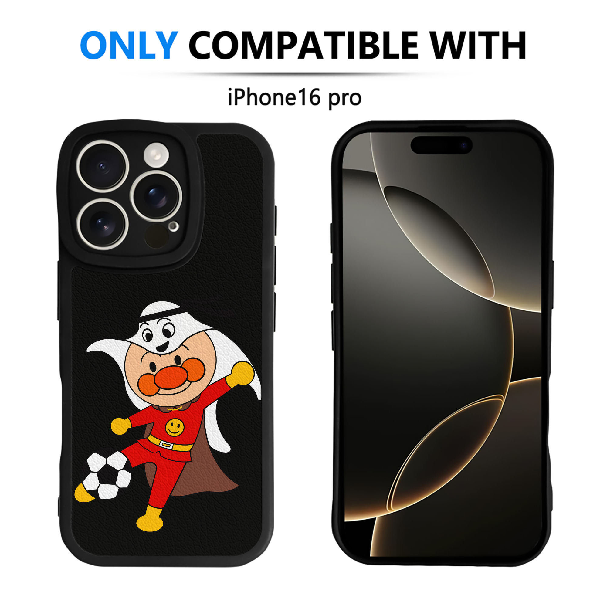 （画像用） アンパンマン Anpanman 【iPhone 16シリーズ対応】シリコンスマホケース（レザー調） 材質：シリコン